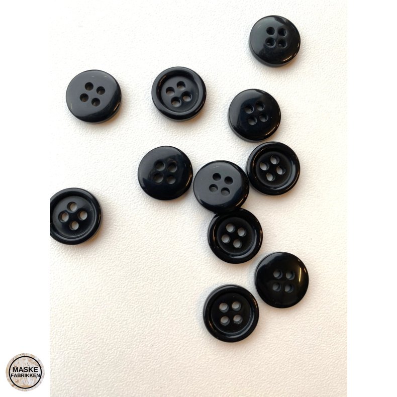 Sort knap 14 mm