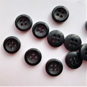 Sort knap 4-huls, 13 mm