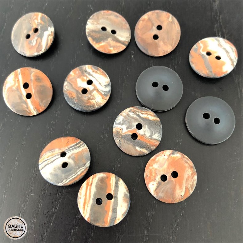 Stenlook knap, 2-huls, 18 mm