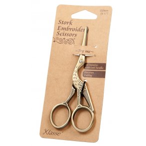 Storkesaks, 11 cm, antik guld