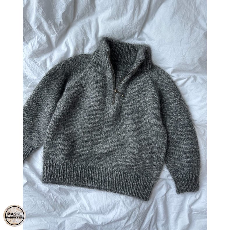 PetiteKnit - Zipper Sweater Junior, strikkeopskrift (papir)