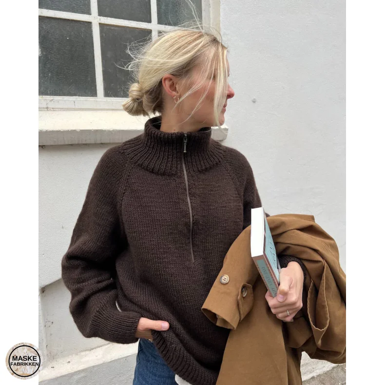 PetiteKnit - Zipper Sweater Light, strikkeopskrift (papir)