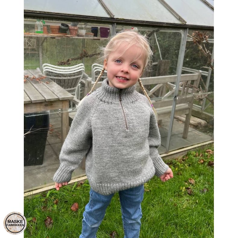 PetiteKnit - Zipper Sweater Light Junior, strikkeopskrift (papir)