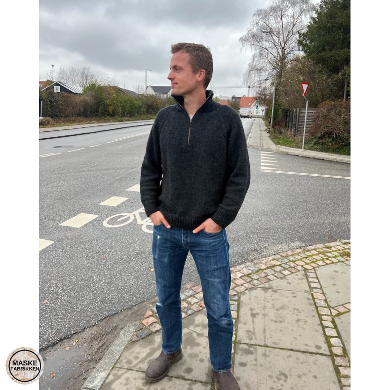 PetiteKnit - Zipper Sweater Light - Man, strikkeopskrift (papir)