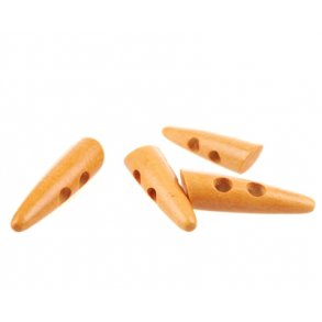 Duffelcoat knebler tr lys, 5 cm