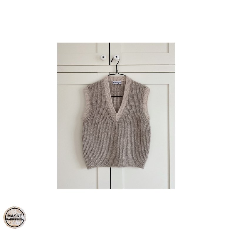 PetiteKnit - Friday Slipover V-neck, strikkeopskrift (papir)