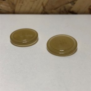 Lys knap i hornlook 4-huls, 15 mm