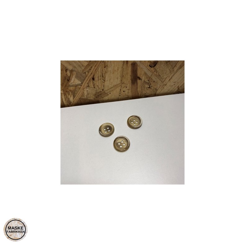 Lys knap i hornlook 4-huls, 12 mm