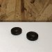 Brun knap i hornlook 4-huls, 15 mm