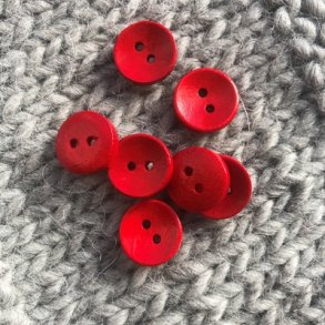 Rd trknap 2-huls, 15 mm