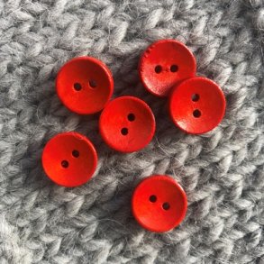 Orange trknap 2-huls, 15 mm