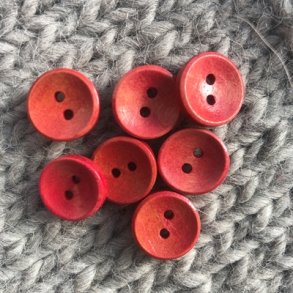 Rosa trknap 2-huls, 15 mm