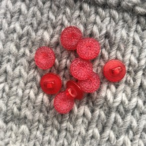 Rd knap med je, 11 mm