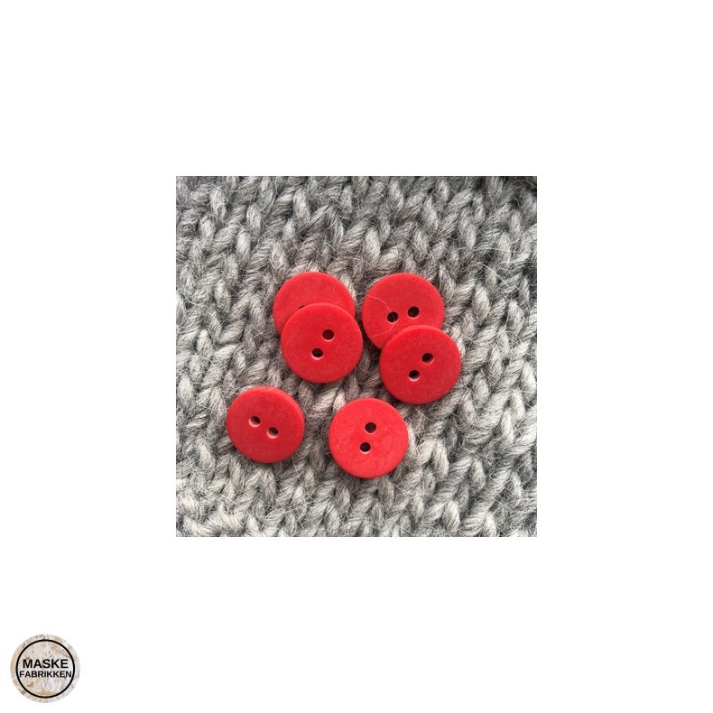 Rd mat knap 4-huls, 15 mm