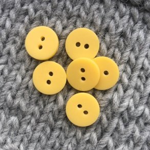 Gul mat knap 2-huls, 15 mm