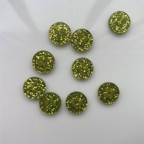 Grn glimmerknap 4-huls, 11 mm