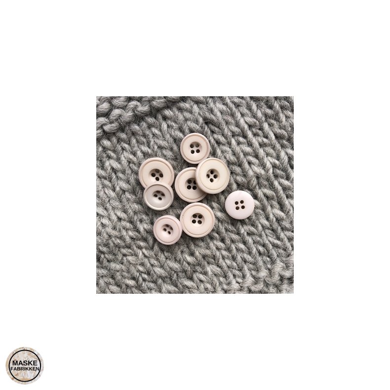 Beige mat knap 4-huls