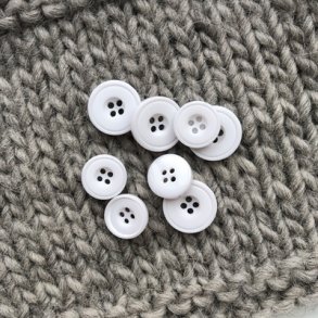 Hvid mat knap 4-huls