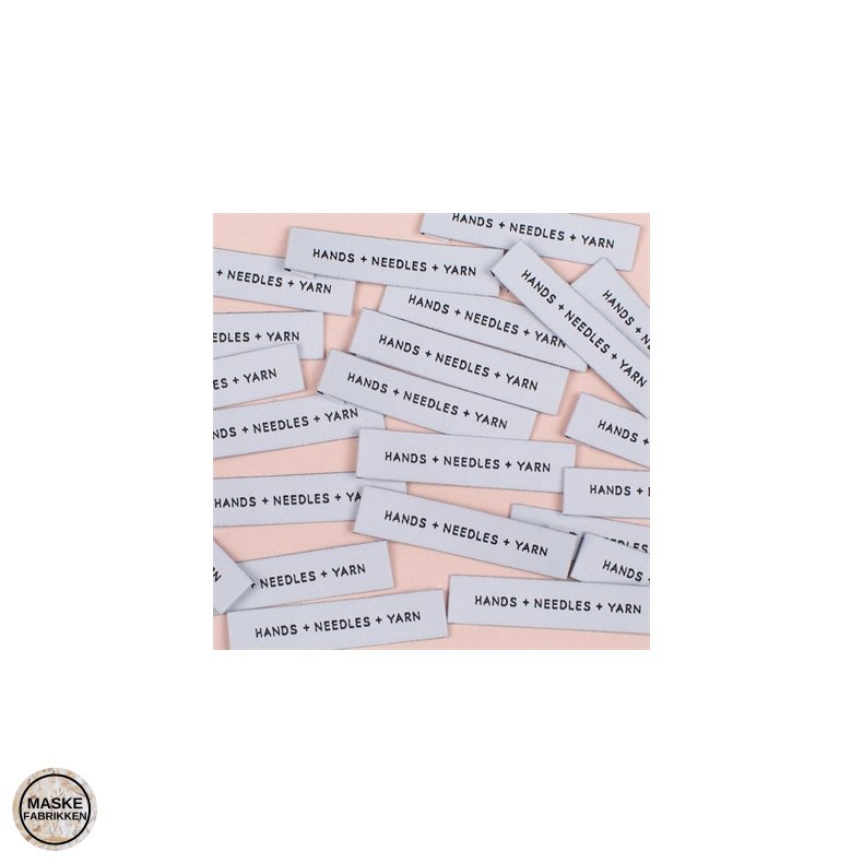 Hands + Needles + Yarn - label