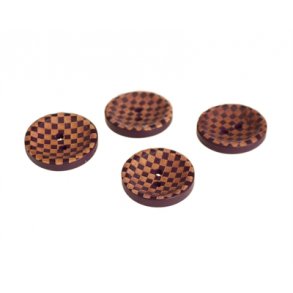 Trknap 2 hul, 20 mm med fletmnster