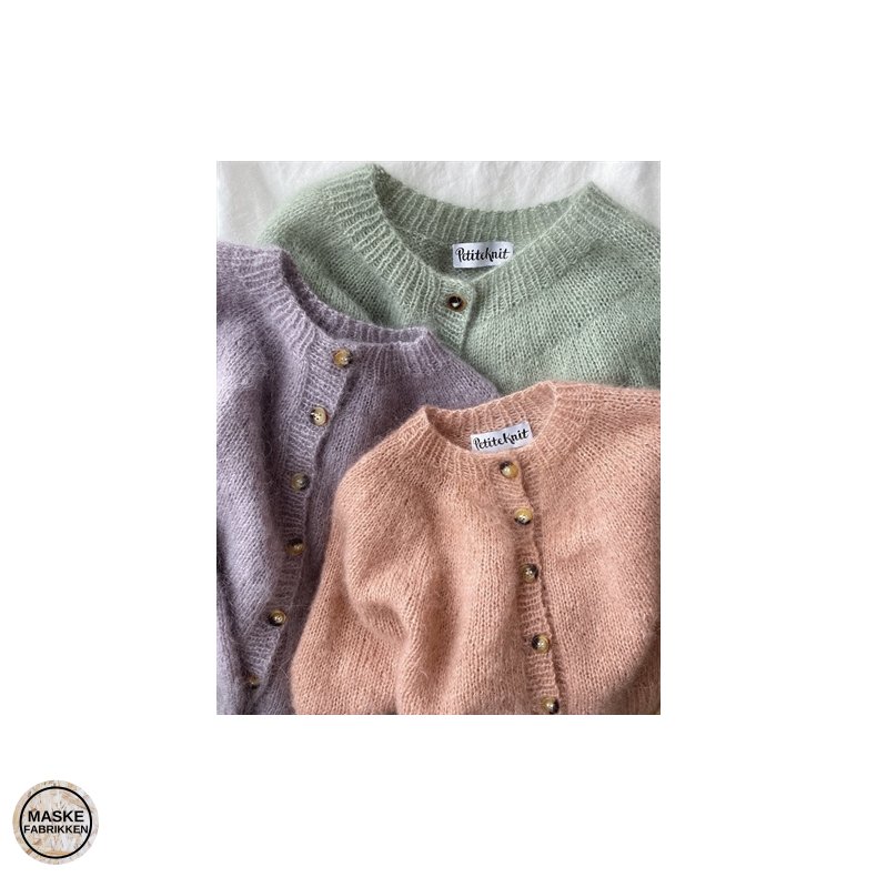 PetiteKnit - Novice Cardigan Junior - Mohair Edition, strikkeopskrift (papir)