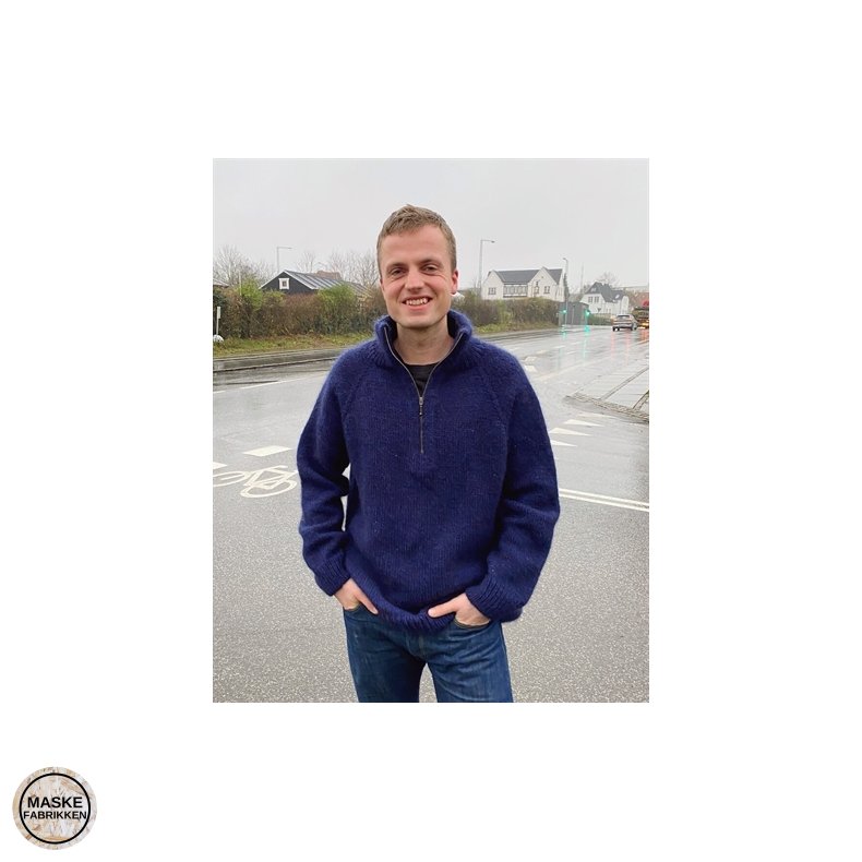 PetiteKnit - Zipper Sweater - Man, strikkeopskrift (papir)