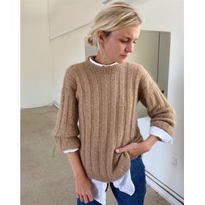 PetiteKnit - Striber P Langs Sweater, strikkeopskrift (papir)