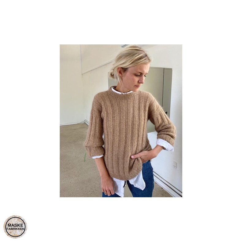 PetiteKnit - Striber P Langs Sweater, strikkeopskrift (papir)