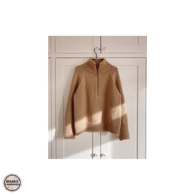 PetiteKnit - Zipper Sweater, strikkeopskrift (papir)